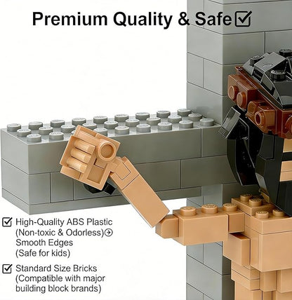 Jesus Building Blocks Set - 401 Pcs Crucifixion Nativity Set for Kids &amp Adults - Religious Easter Gifts Bible Stories Sunday School Educational Toy Inspiring Christian Home Decor Display
