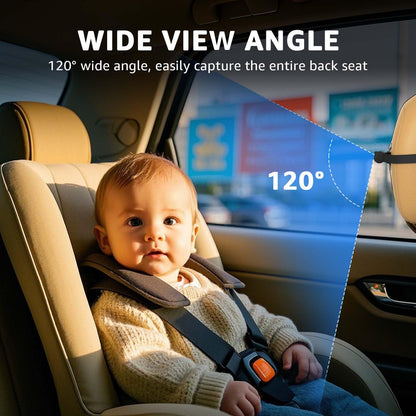 GROWNSY Baby Car Camera, HD Display Baby Car Mirror with Night Vision Feature, 4.3 inch Baby Car Camera with Monitor Wide Clear View, Backseat Camera Rear Facing to Observe Baby’s Every Move