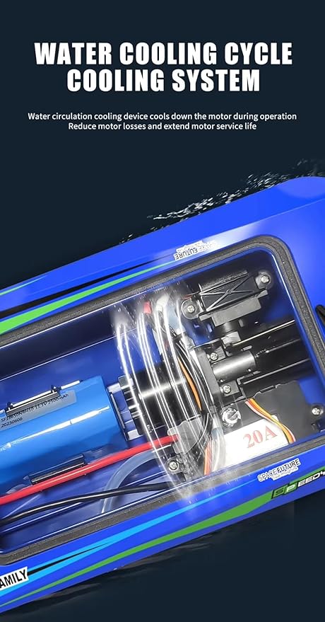 TX768 RC Jet Boat 30km/h High Speed Jet Boat Brushless Catamaran with 3×3S LiPo Batteries Water Cooled Engine 40cm ABS Hull Long Range RC for Lakes Rivers &amp Pools Brushless RC For Adults