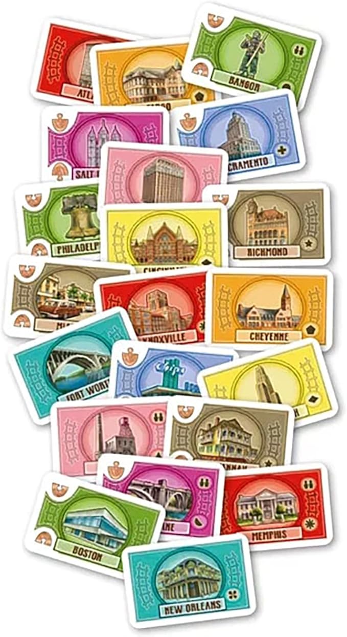 Rio Grande Games: Free Ride USA - Railroad Development Strategy Board Game 1950s America Themed Train Game Connect Cities Ages 14+ 1-5 Players