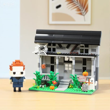 Halloween Movie Building Set – Horror House &amp Figure Toy Building Blocks Compatible with Lego Collectible for Horror Fans &amp Adults Creative DIY Display Toy