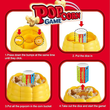 Kids Board Games for Family Night Party Games Who get’s Most Popcorn Board Game for Adults and Kids 8-12 2-4 PlayersEaster's Day Halloween Christmas Party Game
