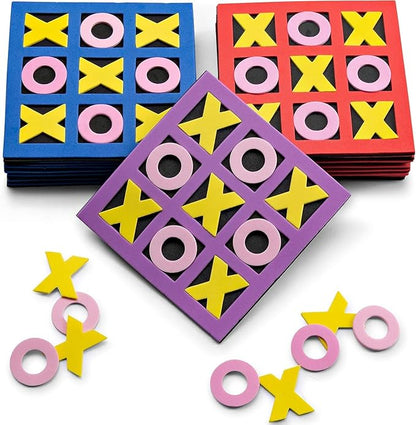 Tic Tac Toe (Bulk Pack of 120) 5x5 Foam Tic-Tac-Toe Mini Board Game Toys for Kids Birthday Party Favors Goody Bag Stuffers Classroom Prizes &amp Occupational Therapy