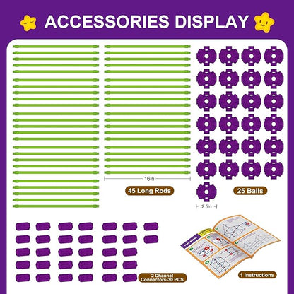SpringFlower 100 PCS Glow in The Dark Fort Building Kit for KidsEducational Gift for 3 4 5 6 7 8 9 10 11 12 Years Old Boys and GirlsSTEM Construction Toys