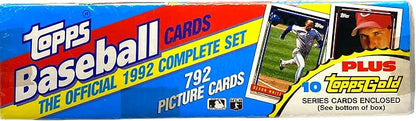 Topps Baseball Cards The Official 1992 Complete Set (792 Picture Cards)
