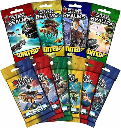 Wise Wizard Games Star Realms Complete Bundle: Core Game Colony Wars Frontiers United Command Decks High Alert Crisis Gambit Cosmic Gambit Scenarios Promo Pack 1 and Universal Storage Box