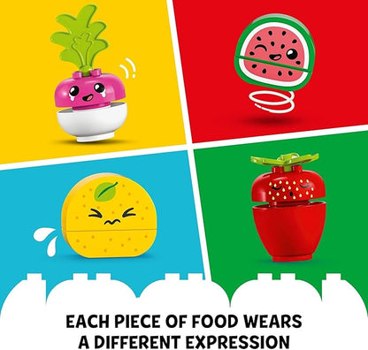LEGO DUPLO My First Organic Market 10983 Fruit and Vegetables Toy Food Set Learn Numbers Stacking Educational Toys for Toddlers 18 Months - 3 Years Old