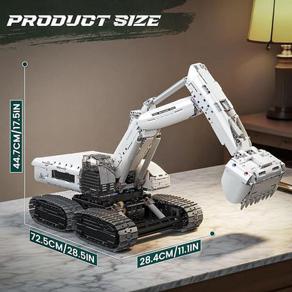 Mould King 17079 RC Excavator Building Set Construction Digger with 8 Motors Collectible Truck Model Kit for Men &amp Women STEM Engineering Toys for Adults(3195 Pieces)