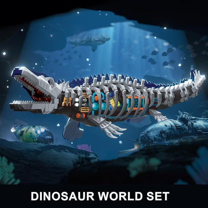 Mechanical Dinosaur Building SetDinosaur World Building BlockJurassic Ocean Animal Collection Toys Gift for Adults Teen Boys 8-12(1026PCS)