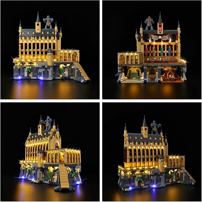 Kyglaring LED Light Kit Compatible with Lego Hogwarts Castle The Great Hall 76435 Building Blocks Upgraded Lighting Accessories for 76435 Model Set Lights Only (Model Not Included) Classic Version