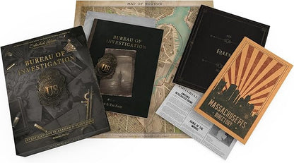 Bureau of Investigation: Investigations in Arkham &amp Elsewhere Board Game Cooperative Mystery Game for Kids &amp Adults Ages 14+ 1-8 Players 120-240 Minute Playtime Made by Space Cowboys