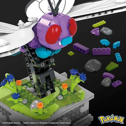 MEGA Pokémon Building Toys Set Motion Butterfree with 605 Pieces 7 Inches Tall Moving Wings Kids or Adult Collectible