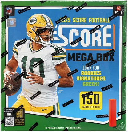 2025 Score Football Mega Box with 150 Trading Cards + 6 Toploaders + StreetCards Magnet!