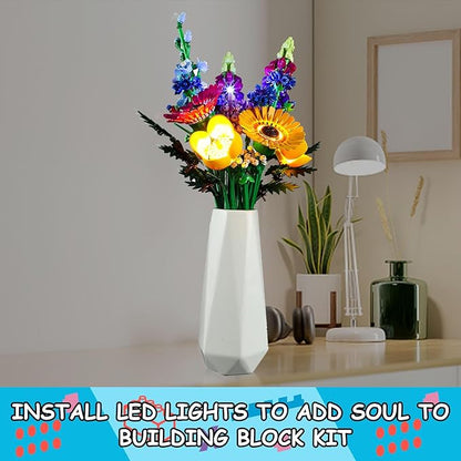 LED Light for Lego Wildflower Bouquet 10313 SetDesign and Configuration Compatible with Model 10313 (LED Light Only Not Building Block Kit)