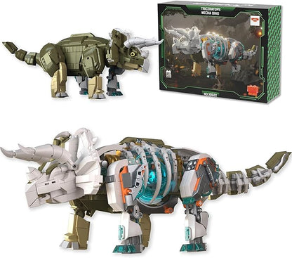 Dinosaur Toy Building Sets Mechanical Dino Buildings Blocks Set for Boys Girls 12+Teens Adults Creative Model Kits Home Room Office Decor Birthday Triceratops 1180PCS