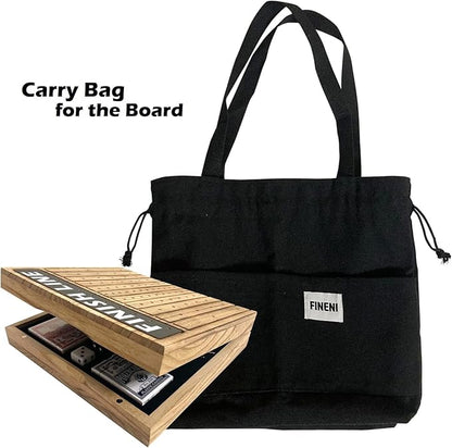 Horse Racing Game for Adults Foldable Horse Race Board Game with 11 Luxurious Metal Horses (Gold Silver Black Bronze) 24” Wood Horse Race Game Board Big Dice 2Card &amp Bag (Log1)