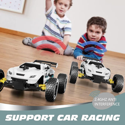 Tecnock RC Cars Remote Control Car for Kids 1:18 Scale 20 KM/H 2WD Offroad Buggy 2.4GHz RC Racing Car with USB-C Easy Charging &amp 50 Mins Playtime Toys Gifts for Boys &amp Girls