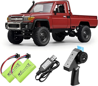 MN-82 1/12 Scale RC Rock Crawler Truck 4x4 Off-Road Remote Control Car with 2.4GHz Remote &amp Dual 1200mAh Batteries - Ideal Gift for Birthday/Christmas/Halloween (Ages 8+)