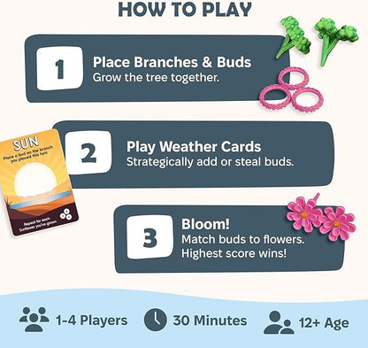 Bloomchasers: 3D Tree-Building Strategy Board &amp Card Game | Perfect for Family &amp Friends | 1-4 Players Ages 12+