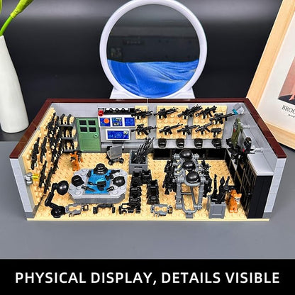 Army Military Base Building Blocks Set Toy with 6 Police Figures and Swat TeamWeapons PackCompatible with Lego Armory Battle BrickSuitable for Adults and Children Aged 6+