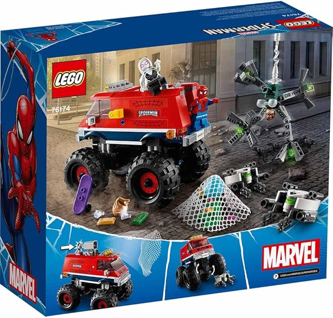 LEGO Marvel Spider-Man: Spider-Man's Monster Truck vs. Mysterio 76174 Cool Collectible Birthday Gift for Kids New 2021 (439 Pieces)