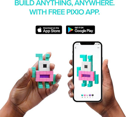 PIXIO Bright Animals - Magnetic Building Blocks for Kids Over 6 Years Pixel Art STEM Magnet Toys for Kids Ages 8-12 Portable Magnetic Blocks for Creativity