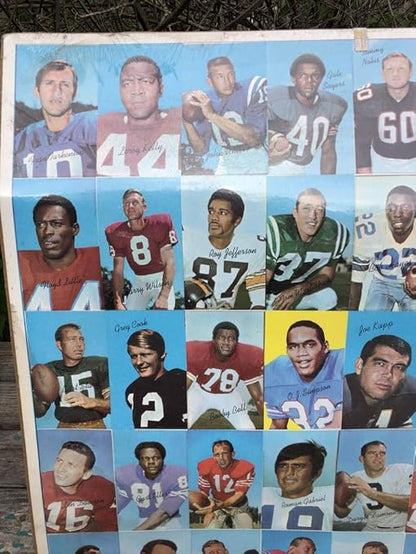 1970 Topps Super Football Set Uncut Sheet Joe Namath Johnny Unitas Bart Starr