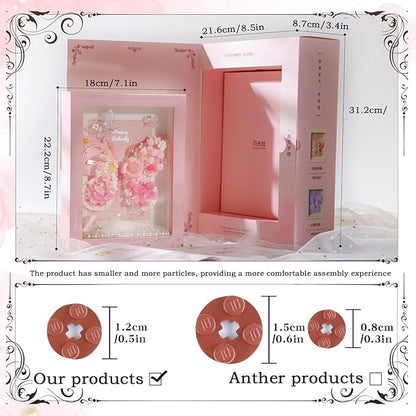 Ideas Flowers Butterfly Collection Mini Building Blocks(Not Compatible with Lego Flowers Butterfly Insects Size0.142in)Creative Insect Specimen Building Set with Exquisite Frame for Nature Lovers
