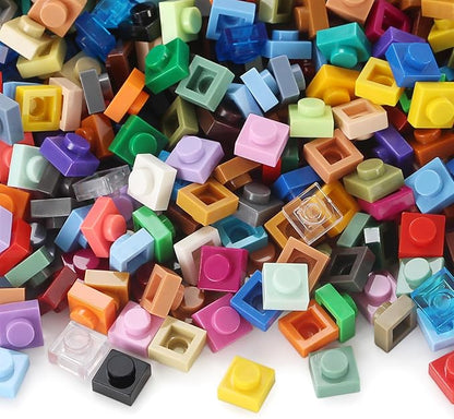 Feleph Basic 2300 Pieces Plate 1x1 Bricks 46 Colors Parts Building Play Blocks Set Toy Kids Classic Bricks Compatible with 3024 Accessories Kits