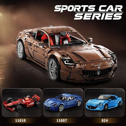 Reobrix Sports Car Building Blocks Set for Adults Remote Control 1:8 Racing Car Vehicle Toy Model Building Kit for Adult 11009 Creative Gifts for Boys Girls Adults 14+ (5480PCS)
