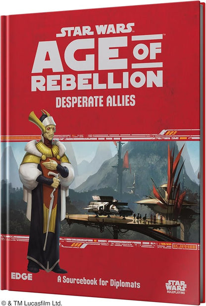 Asmodee Star Wars: Age of Rebellion Roleplaying Game Desperate Allies SOURCEBOOK - New Species Specializations &amp Rebel Base Rules RPG for Kids &amp Adults Ages 14+ 3-5 Players