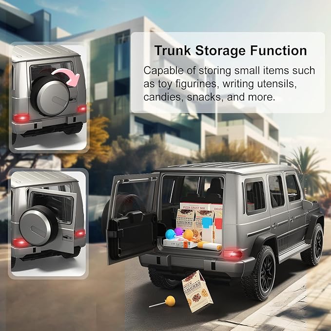 2.4G RC Cars for Kids 1:14 Remote Control Jeep Toy with LED Lights Gesture Sensing Open Doors Racing SUV Truck Off-Road All Terrain Crawler Vehicle Toy Birthday for Boys