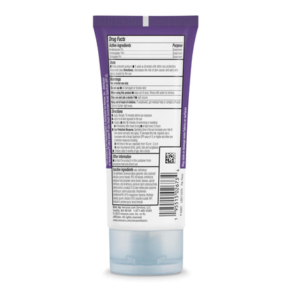 Amazon Basics Sheer Facial Sunscreen SPF 55, UVA/UVB Protection, Unscented, Lightweight, Water Resistant, Formulated without Octinoxate & Oxybenzone, 3 fl oz (Pack of 1) (Previously Solimo)