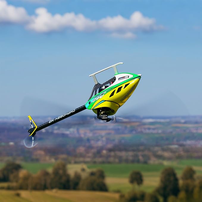 OMPHOBBY M2 V3 PRO RC Helicopter for Adults Support APP Tuning &amp Telemetry 6CH 3D Brushless Direct Drive Lightweight 320g OFS3 Flight Control 200-Class Mini Helicopter for Outdoor Orange PNP