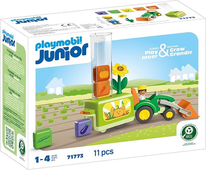 Playmobil Junior: Tractor with Load and Drop Planter