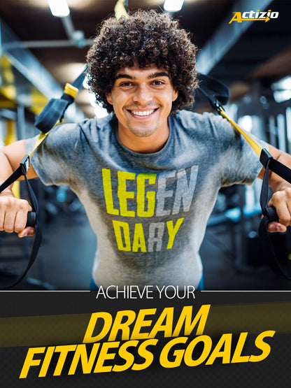 Actizio Men's Workout Shirt Cotton Fabric T-Shirt Short Sleeve Sweat Activated Motivational Exercise Gym Athletic Fit Moisture Wicking Fitness Shirt - Leg Day Legendary (Size XL)