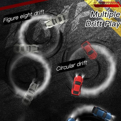 1/64 Scale Mini RC Drift Car 2.4Ghz High Speed 4WD Full-Scale Throttle Drift Racing Sport Remote Control Car Desktop Gift for Adults Enthusiasts -Black
