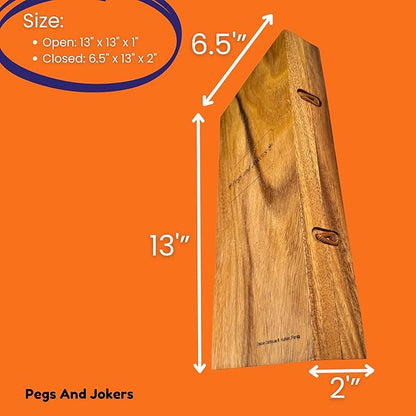 Personalized Pegs and Jokers Game – 4-Player Wooden Board with Cards &amp Pegs