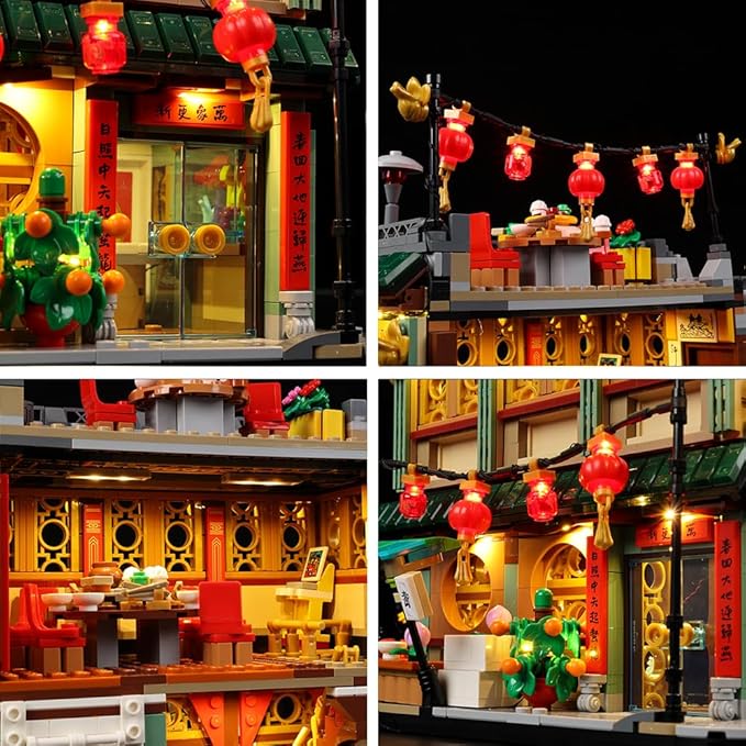 Kyglaring Led Light Set for Lego Family Reunion Celebration Building Blocks The Family Reunion Lighting Kit Compatible with Lego Chinese New Year 80113 - No Model（Remote Control Version）
