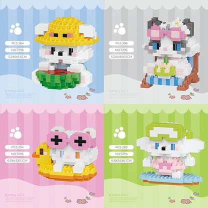 Cat and Dog Micro Mini Building Block Sets Birthday Gift for Kids Animals Buildling Model Kits Mini Bricks Cat and Dog Series Toys for Kids