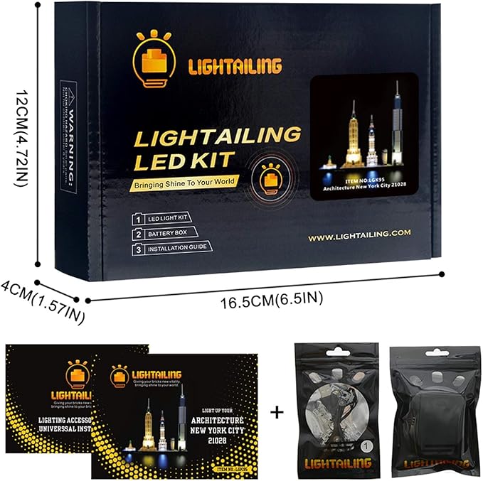 Lightailing Light Set for (Architecture New York City) Building Blocks Model - Led Light kit Compatible with Lego 21028(NOT Included The Model)