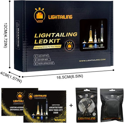 Lightailing Light Set for (Architecture New York City) Building Blocks Model - Led Light kit Compatible with Lego 21028(NOT Included The Model)
