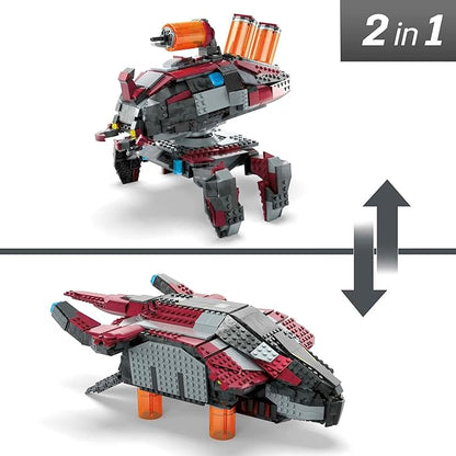 MEGA Halo Infinite Toy Building Sets Banished Phantom Aircraft with 1214 Pieces 4 Micro Action Figures and Accessories for Collectors