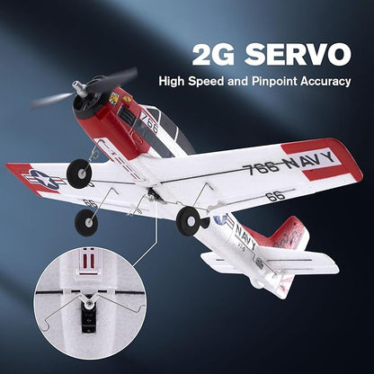Fms 410mm T-28 RC Plane for Beginners – Easy to Fly with 3 Flight Modes and One-Key Return Durable EPP Foam and Prop Guard Ready to Fly RTF Remote Control Aircraft for Adults
