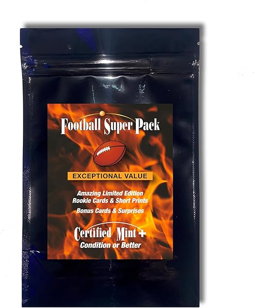 Football Certified Mint 3-Card Mystery Pack featuring Top Draft Picks All-Pros Rookies of the Year &amp MVPs
