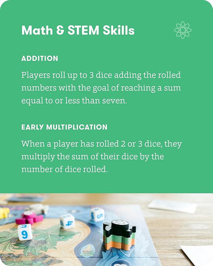 SimplyFun Shore Seekers - A Fun and Interactive Math Board Game for Kids - Practice Addition and Multiplication Skills - Math Game for Kids 2 to 7 Players Ages 7 &amp Up