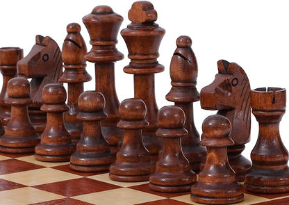 LuckyWish Large Wood Chess Pieces4.3 Inch KingChess Pieces Only No Board
