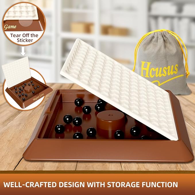Magnet Game Board Games for Kids 8-12 Family Games for Kids and Adults Magnetic Game Chess with Storage Board for Family Game Night 2-4 Players
