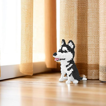 Larcele Dog Micro Building Blocks Animal Mini Building Toy Bricks6478 Pieces KLJM-02 (Big Husky)