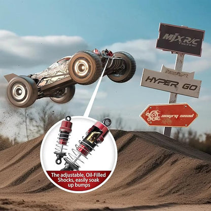 HYPER GO H16PL 1/16 RTR Fast Brushless RC Buggy for Adults Max 38 mph RC Truck 4WD High Speed Racing Car with 2S 2000 mAh Battery for RC Basher